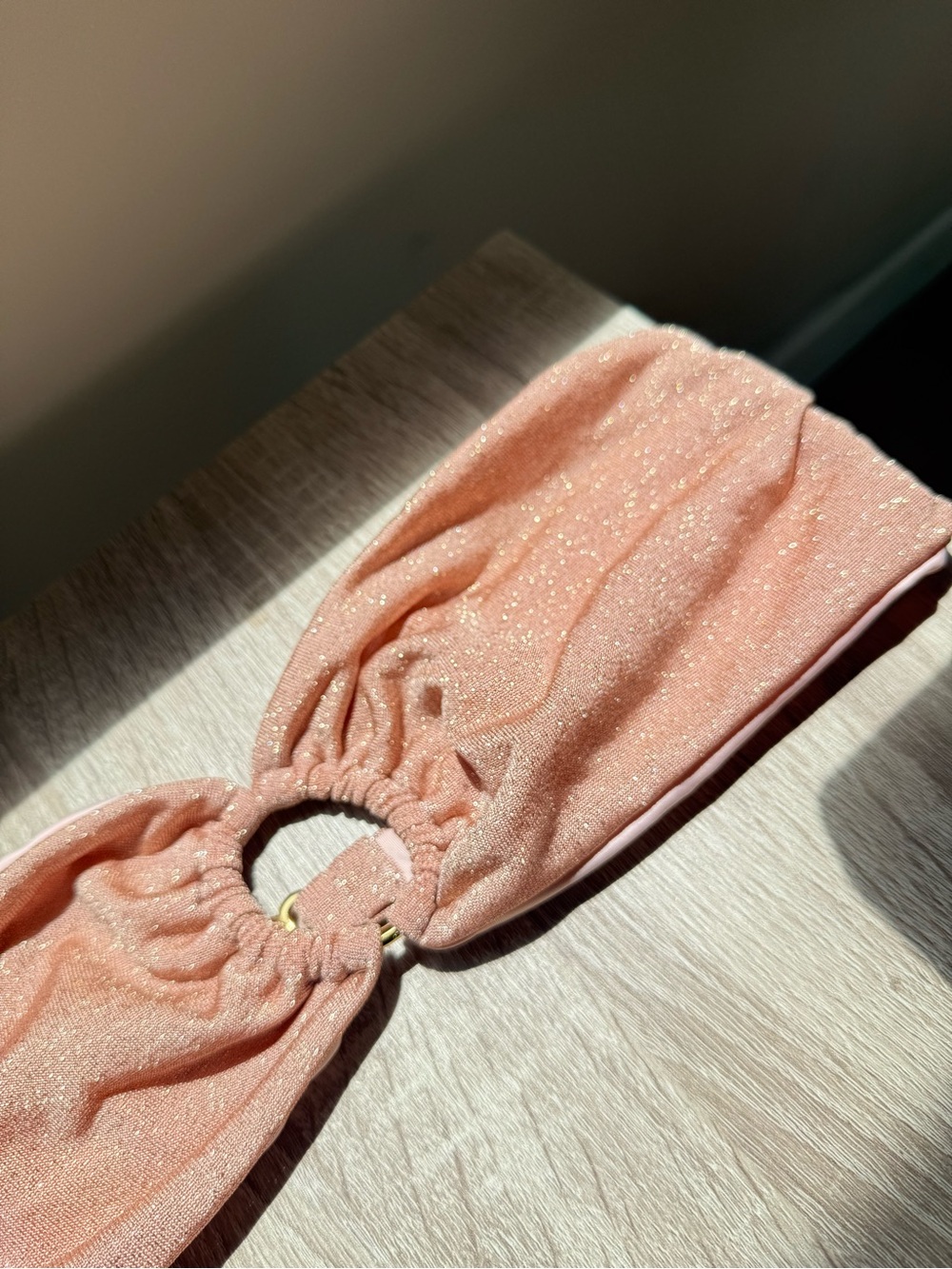 Baobab Collection Rose Gold Sparkle Headband with Gold Ring